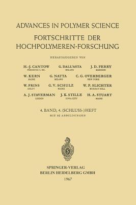 Fortschritte Der Hochpolymeren Forschung - Cantow, Prof Dr H -J, and Dall'asta, G, and Ferry, Prof Dr J D