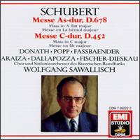 Franz Schubert: Masses In A Flat & C - Adolf Dallapozza (tenor); Brigitte Fassbaender (vocals); Dietrich Fischer-Dieskau (bass); Francisco Araiza (tenor);...
