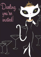 French Kitty Breakfast at Tiffany's Party Invitations: An Abrams Notefolio