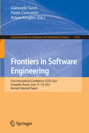 Frontiers in Software Engineering: First International Conference, ICFSE 2021, Innopolis, Russia, June 17-18, 2021, Revised Selected Papers