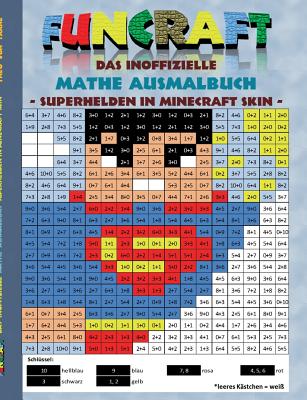 Funcraft - Das inoffizielle Mathe Ausmalbuch: Superhelden im Minecraft Skin (Superman Cover): Alter: 6-10 Jahre. Ausmalen, lustig, lachen, witzig, Superheld, Superman, Schule, 1. 2. 3. 4. Klasse, Unterricht, Rechnen, Grundrechenarten, Plus, Minus, Mal... - Taane, Theo Von