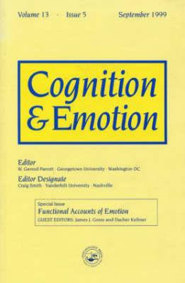 Functional Accounts of Emotion: A Special Issue of the Journal Cognitiona and Emotion - Gross, James J., and Keltner, Dacher