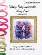 Galaxy Fairy Watercolor Cross stitch pattern by Moxy lane