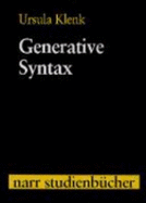Generative Syntax - Ursula Klenk