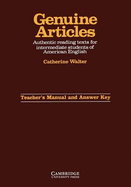 Genuine Articles Teacher's Manual with Key: Authentic Reading Tasks for Intermediate Students of American English