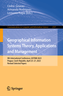 Geographical Information Systems Theory, Applications and Management: 9th International Conference, GISTAM 2023, Prague, Czech Republic, April 25-27, 2023, Revised Selected Papers