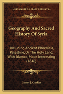 Geography and Sacred History of Syria: Including Ancient Phoenicia, Palestine, or the Holy Land, with Idumea, Made Interesting (1846)