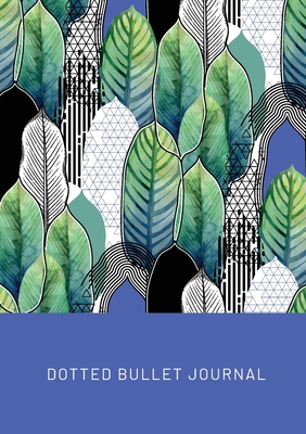 Geometric Leaves - Dotted Bullet Journal: Medium A5 - 5.83X8.27 - Blank Classic