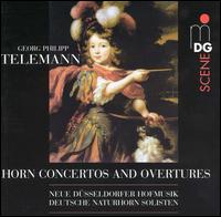 Georg Philipp Telemann: Horn Concertos and Overtures - Deutsche Naturhorn Solisten; Mary Utiger (violin); Neue Dsseldorfer Hofmusik; Oliver Kersken (horn); Wilhelm Bruns (horn)