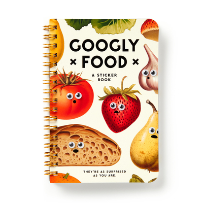 Googly Food Sticker Book - Brass Monkey, Brass, and Galison