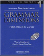 Grammar Dimensions 1, Platinum Edition (with Heinle S Brief Writer S Handbook) - Badalamenti, Victoria, and Henner-Stanchina, Carolyn