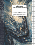 Graph Paper Composition Notebook: 110 Pages - Quad Ruled 4x4 - 8.5" x 11" Marble Large Notebook with Grid Paper - Math Notebook For Students