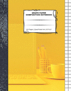 Graph Paper Composition Notebook: 110 Pages - Quad Ruled 4x4 - 8.5" x 11" Yellow Large Notebook with Grid Paper - Math Notebook For Students