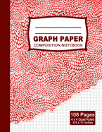 Graph Paper Composition Notebook: Beautiful 8.5 x 11 inch Quad Ruled 4 x 4 square grid journal four squares per inch graphing paper, (Notebooks for Math and Science School and College students) - Alligator Skin Scale Notebook (Office & School Essentials)