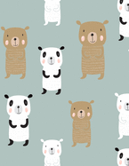 Graph Paper Notebook: Quad Ruled Graphing Paper, 200 Pages, Cute Sloth Pattern (8.5x11)