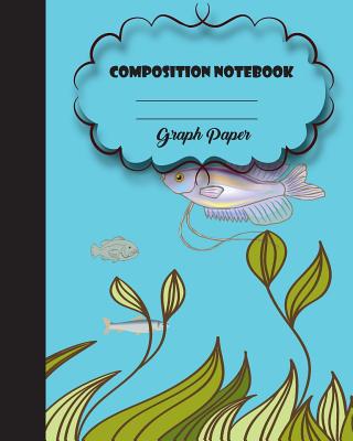 Graph Rued Composition Notebook 8" x 10",120 Pages, Fish Potter style seamless: Composition Notebook for College School/Teacher/Office/Student - Publisher, Mind