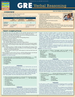 GRE - Verbal Reasoning - Barcharts Inc