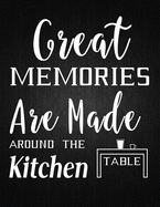 Great memories are made around the kitchen table: Recipe Notebook to Write In Favorite Recipes - Best Gift for your MOM - Cookbook For Writing Recipes - Recipes and Notes for Your Favorite for Women, Wife, Mom 8.5" x 11"