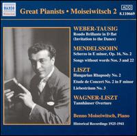 Great Pianists: Moiseiwitsch 2 - Benno Moiseiwitsch (piano)
