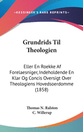 Grundrids Til Theologien: Eller En Roekke AF Forelaesniger, Indeholdende En Klar Og Concis Oversigt Over Theologiens Hovedsoerdomme (1858)
