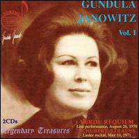 Gundula Janowitz Vol. 1 - Carlo Bergonzi (tenor); Christa Ludwig (mezzo-soprano); Gundula Janowitz (soprano); Irwin Gage (piano);...