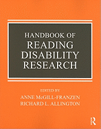 Handbook of Reading Disability Research