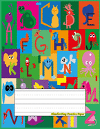 Handwriting Practice Paper: Perfect For preschool children, kids, boys, girl ( Size 8.5 X 11 ) Design with Animal Alphabet Cartoon Cute Animals