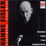 Hanns Eisler: Works for Piano