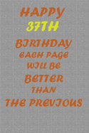 Happy 37th Birthday: Each page will be better than the previous one !!!
