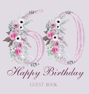 Happy 60th birthday guest book (hardback)