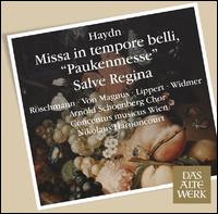 Haydn: Missa in Tempore Belli; Salve Regina - Dorothea Rschmann (soprano); Elisabeth von Magnus (mezzo-soprano); Herbert Lippert (tenor); Oliver Widmer (bass baritone);...