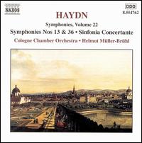 Haydn Symphonies, Vol. 22 - Christian Hommel (oboe); Oren Shevlin (cello); Winfried Rademacher (violin); Cologne Chamber Orchestra