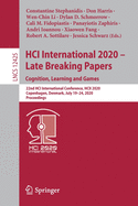Hci International 2020 - Late Breaking Papers: Cognition, Learning and Games: 22nd Hci International Conference, Hcii 2020, Copenhagen, Denmark, July 19-24, 2020, Proceedings