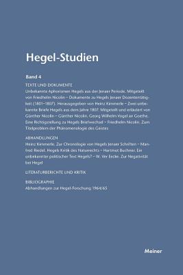 Hegel-Studien / Hegel-Studien Band 4 (1967) - Pggeler, Otto (Editor), and Nicolin, Friedhelm (Editor)