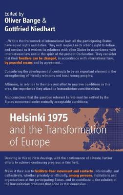 Helsinki 1975 and the Transformation of Europe - Bange, Oliver (Editor), and Niedhart, Gottfried (Editor)