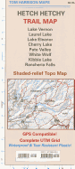 Hetch Hetchy Trail Map: Lake Vernon, Laurel Lake, Lake Eleanor, Cherry Lake, Pate Valley, White Wolf, Kibbie Lake, Rancheria Falls: Shaded-Relief Topo Map