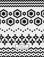 Hexagon Tile Pattern Sketchbook: 1/8 Inch (0.125 Inch) Hexagonal Paper, 7.44 in X 9.69 In, 50 Sheets / 100 Pages, Black and Gray