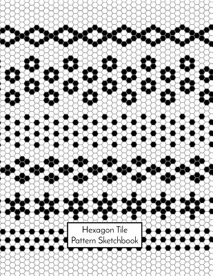 Hexagon Tile Pattern Sketchbook: 1/8 Inch (0.125 Inch) Hexagonal Paper, 8.5 X 11, 75 Sheets / 150 Pages, White and Black - Vivid Ink Vault