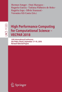 High Performance Computing for Computational Science - Vecpar 2018: 13th International Conference, So Pedro, Brazil, September 17-19, 2018, Revised Selected Papers