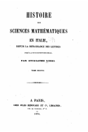 Histoire des Sciences Mathmatique en Italie