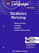 Holt Traditions Vocabulary Workshop: Vocabulary Workshop