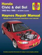 Honda Civic & del Sol 1992 Thru 1995 Haynes Repair Manual
