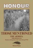 Honour Those Mentioned The Armies: (L-Z): Mentions in Despatches to the Armies During World War II