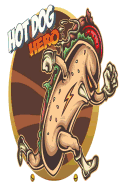 Hot Dog Hero: 150 Page 6 x 9 College Ruled Notebook