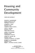 Housing and Community Development: Cases and Materials - Mandelker, Daniel R