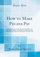 How to Make Pecans Pay: Will Be of Interest to You, Because It Tells How You Can, by Devoting But a Small Amount of Capital, Labor and Land, Soon Acquire an Independent Income for Life (Classic Reprint)