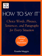 How to Say It - Maggio, Rosalie
