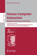 Human-Computer Interaction. Recognition and Interaction Technologies: Thematic Area, Hci 2019, Held as Part of the 21st Hci International Conference, Hcii 2019, Orlando, Fl, Usa, July 26-31, 2019, Proceedings, Part II
