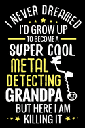 I never dreamed I'd grow up to become a Super Cool Metal Detecting Grandpa: Metal Detecting Log Book - Keep Track of your Metal Detecting Statistics & Improve your Skills - Gift for Metal Detectorist Grandpas and Coin Whisperer