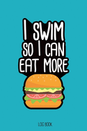 I swim so I can eat more burgers.: Swimming Log Book, Journal, Training and Results Notebook to tracking your progression; for beginner and adept swimmers. [6x9, 150 pages]